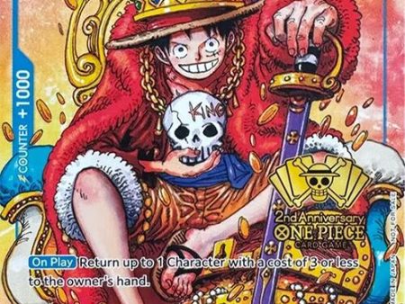 Monkey.D.Luffy (2nd Anniversary Stamped Promo) [One Piece Promotion Cards] For Discount