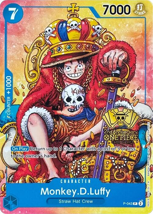 Monkey.D.Luffy (2nd Anniversary Stamped Promo) [One Piece Promotion Cards] For Discount