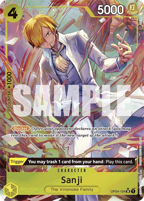 Sanji (OP04-104) (Alternate Art) [Premium Booster -The Best-] Sale