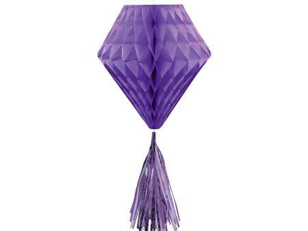 New Purple Mini Honeycomb With Foil Tassels 3pcs Online Sale