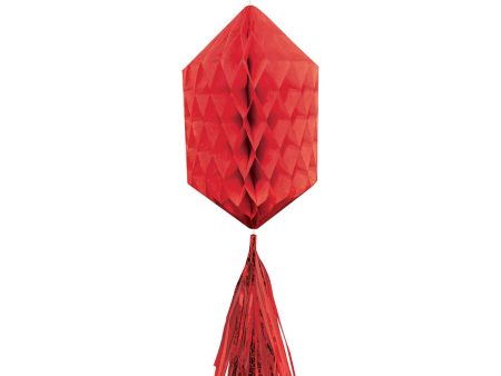 Apple Red Mini Honeycomb With Foil Tassels 3pcs Hot on Sale