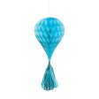 Caribbean Blue Mini Honeycomb With Foil Tassels 3pcs For Sale