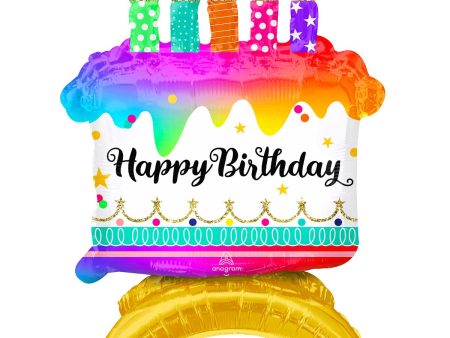 Birthday Cake Foil Balloon 35x45cm Online Sale