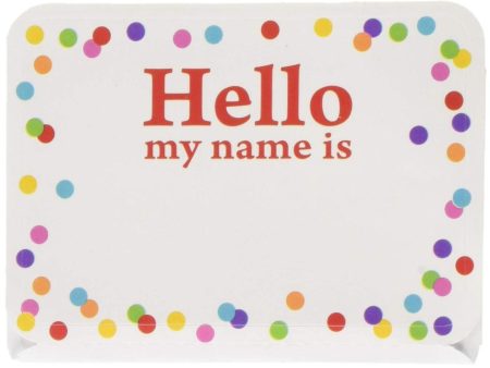 Multi Confetti Name Tags on Sale