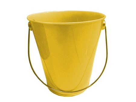 Yellow Sunshine Metal Bucket With Handle Online Sale