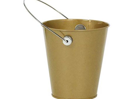 Gold Metal Bucket With Handle Online