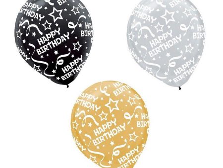 Birthday Confetti Assorted Printed Latex Balloons 20pcs Fashion