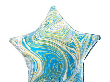 Blue Star Marblez Foil Balloon 45cm Online