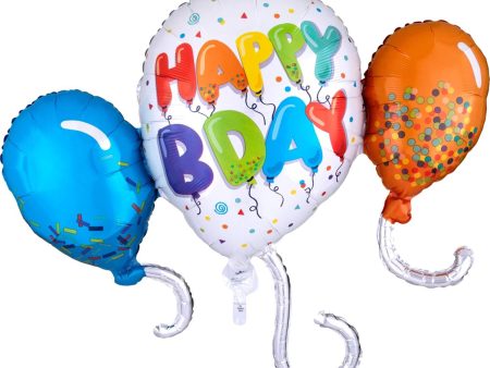 Birthday Celebration SuperShape Balloon 86x73cm Sale