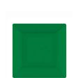 Festive Green Square Paper Plates 7in, 20pcs Hot on Sale