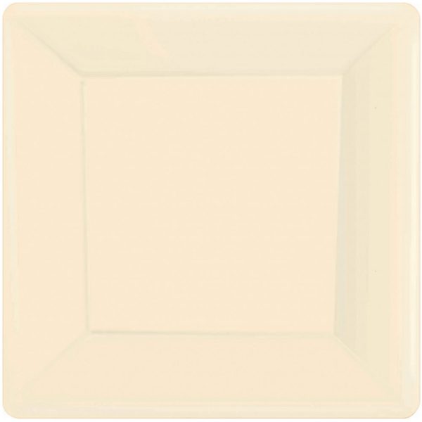 Vanilla Square Paper Plates 10in, 20pcs For Discount