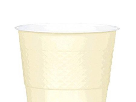 Vanilla Creme Plastic Cups 9oz, 20pcs Online now